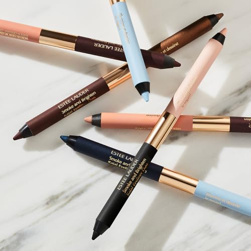 Estée Lauder Smoke and Brighten Long-Lasting Waterproof Kajal Eyeliner Pencil Duo, 0.03 Ounce