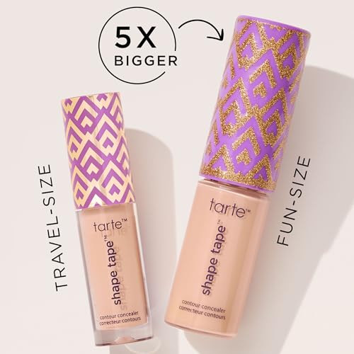 tarte shape tape best-sellers set – Shape Tape Concealer, Hydrating Lip Gloss Balm & Mascara for Curl, Volume & Length, Lo...