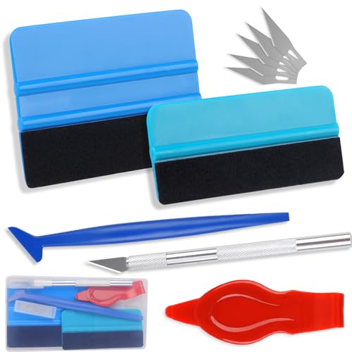 10PCS Window Tint Tools Kit, Premium Vinyl Wrap Kit, Easy to Apply Glass & Window Film Application Kit, Vehicle Vinyl Wrap...