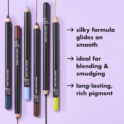 e.l.f. Smoky Kohl Eyeliner, Eye Pencil For Creating Long-Lasting, Bold, High-Pigmented Makeup Looks, Vegan & Cruelty-Free,...