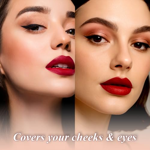 Profusion Cosmetics Glitter Glam Eye & Cheek Palette – 16 Pigmented Matte & Shimmer Shades for Eyeshadow, Blush, Bronzer &...