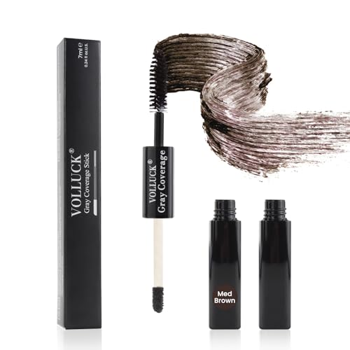 Root Touch Up Stick, Instant Gray Hair Cover Concealer Stick, 2-In-1 Double Head Hair Color Finishing, Hair Mascara Brush ...