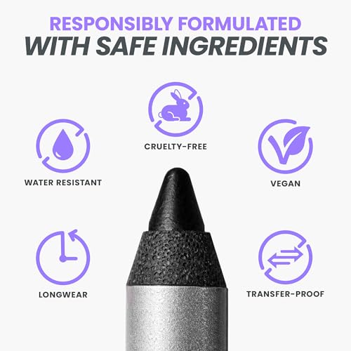 Wonderskin Eyeliner Pencil, 1440 Longwear Deep Black Eyeliner Pencil - Waterproof, Sharpenable & Smudge Proof
