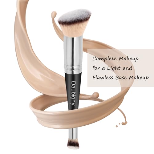Daubigny Makeup Brushes Dual-ended Foundation Brush Concealer Brush Perfect for Any Look Premium Luxe Hair Rounded Taperd ...