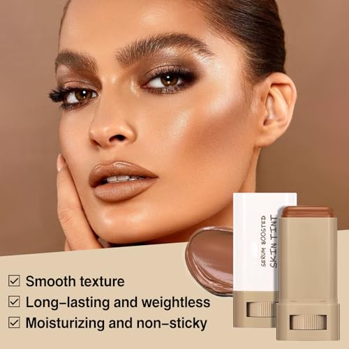 2 Pcs Beauty Balm Serum Boosted Skin Tint, Hydrating Concealer Stick, Lightweight Solid Tinted, Moisturizer Contour Stick ...