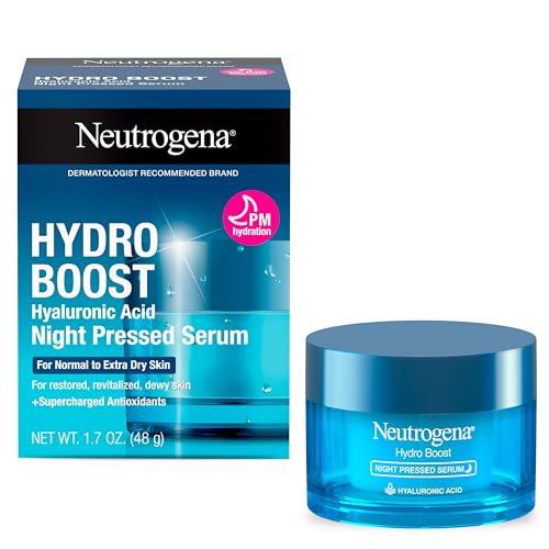 Neutrogena Hydro Boost Night Pressed Serum - with Hyaluronic Acid & Antioxidants, Hydrating Face Moisturizer that Restores...
