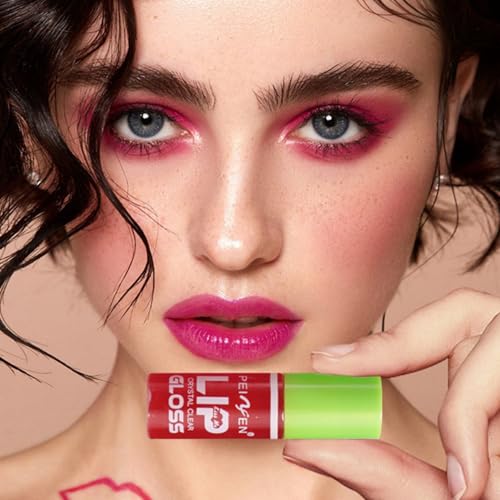 MooGlamor 6 Pcs Colorful Fat Lip Oil Hydrating Lip Gloss Set with Long-lasting and Moisturizing Glass Water Lip Stain for ...