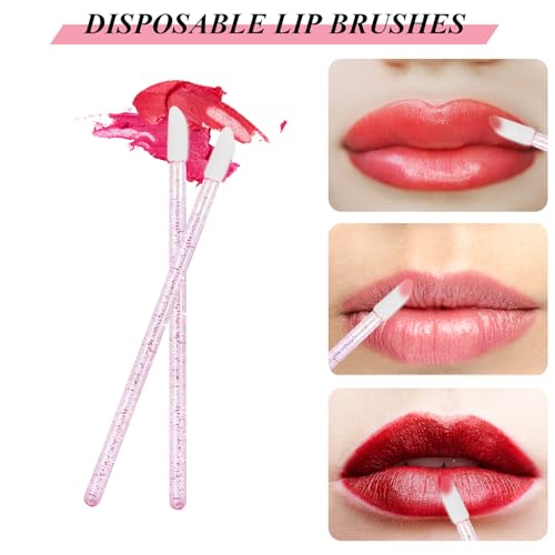 200 PCS Eyelash Extension Supplies Kit include a disposable micro swab brush, eyebrow comb, lip balm brush, mascara brush,...