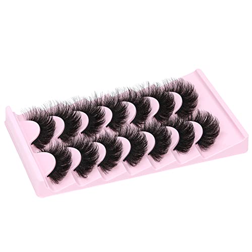 Mink Lashes Thick Eyelashes Flutter Volume False Eyelashes 20MM Long Fake Eyelashes Dramatic Full 5D Faux Mink Eyelashes B...