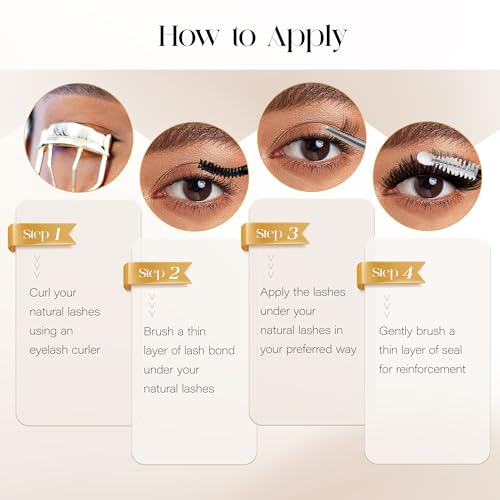 BEFER Lash Clusters, 192 Pcs D Curl Eyelash Clusters 3D Fluffy Volume Individual Lashes Extensions 10-16MM Cluster Eyelash...