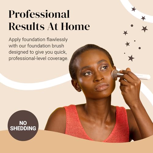 Keshima Foundation Brush Flat Top Kabuki - Premium Foundation Brush for Liquid Makeup, Cream, and Powder - Buffing, Blendi...