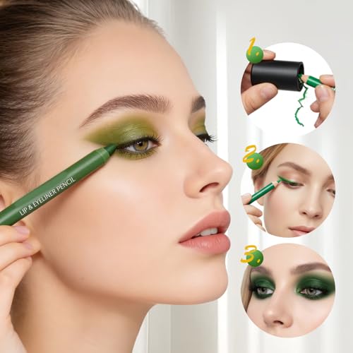 14 Pack Eyeliner Pencil Waterproof Colored Gel Liners with Pencil Sharpener, Metal Gel Eyeliners Set, 14 Color Shimmer Eye...