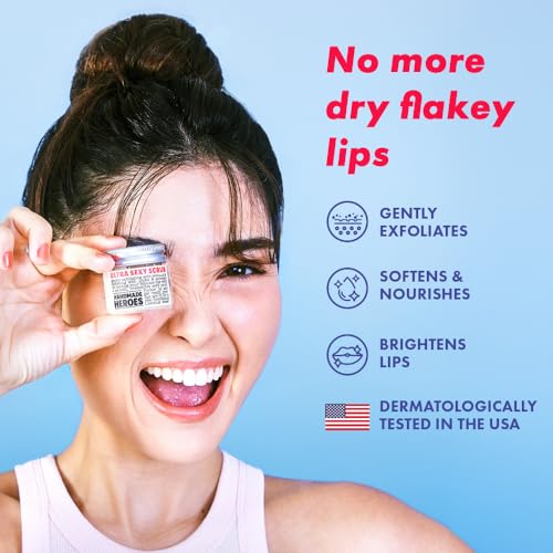 Handmade Heroes 100% Natural Lip Scrub, Vegan Conditioning Coconut Exfoliator - Gentle Exfoliant, Sugar Polish and Scrubbe...