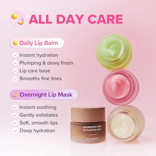 Klavuu Lip Mask Sleeping Pack (0.7oz) – Overnight Deep Hydrating Korean Lip Balm Treatment for Very Dry, Chapped Lips | Li...