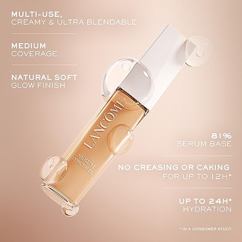 Lancôme Teint Idole Ultra Wear Care & Glow Serum Concealer - Medium Buildable Coverage & Natural Glow Finish - Up To 24H H...
