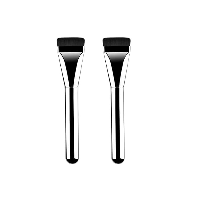 COSHINE 2pcs Super Thin Blade Foundation Makeup Brush Thick Square Flat Flawless Foundation Makeup Brush, Soft Synthetic B...