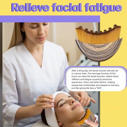 1/2 PCS Lymphatic Contour Face Brush for Sculpting – Anti-Puffiness, Detox & Lift, Improves Skin Glow & Absorption (1 Pcs ...