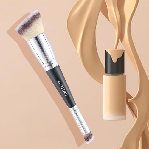 MOGILAN Professional Dual-Ended Makeup Brush - Buff, Blend & Perfect Foundation, Concealer, and Cream Products for Seamles...