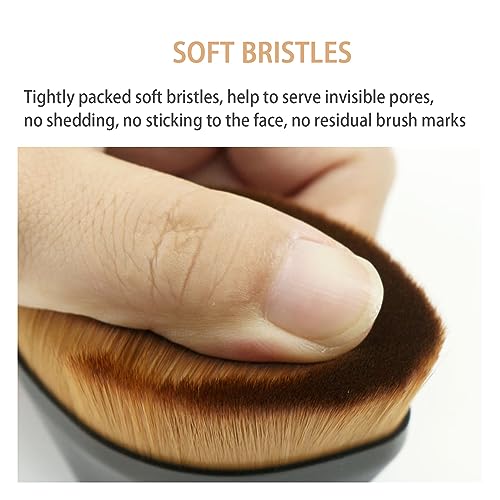 Ksvsonrvi Foundation Brush, Flat Top Kabuki Soft Premium Makeup Brush Tool Perfect for Liquid, Cream, and Powder Cosmetics...