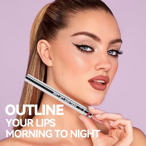 MLSMILE 4 PCS Peel Off Lip Liner Set, Lip Liner Stay, Matte Pink Lip gloss Stain, Long Lasting Peel Off Lip Stain Tattoo, ...