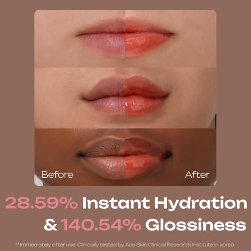 Losy Kim PDRN Tinted Lip Serum – High Gloss Ultra Hydrating Natural Glow, Non-Sticky Volumizing Color Glaze with Long-Last...
