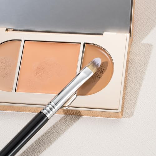 ENZO KEN Concealer Brush Under Eye, Small Flat Concealer Brush, Small Makeup Brushes, Under Eye Concealer Brushes, Under E...