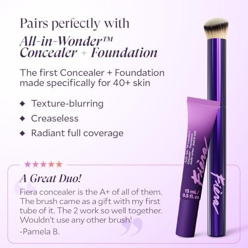 Contoured Concealer Brush for Eyes & Nose – Precise Blending Makeup Brush for Flawless Coverage – Soft, Non-Shedding, Crue...