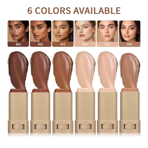 2 Pcs Foundation Stick Beauty Balm Serum Boosted Skin Tint, 2025 New Makeup Tint, Portabl Moisturizing Essence Contour Sti...