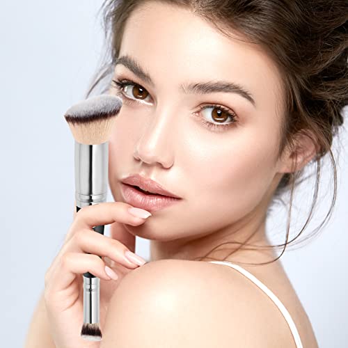 Daubigny Makeup Brushes Dual-ended Foundation Brush Concealer Brush Perfect for Any Look Premium Luxe Hair Rounded Taperd ...
