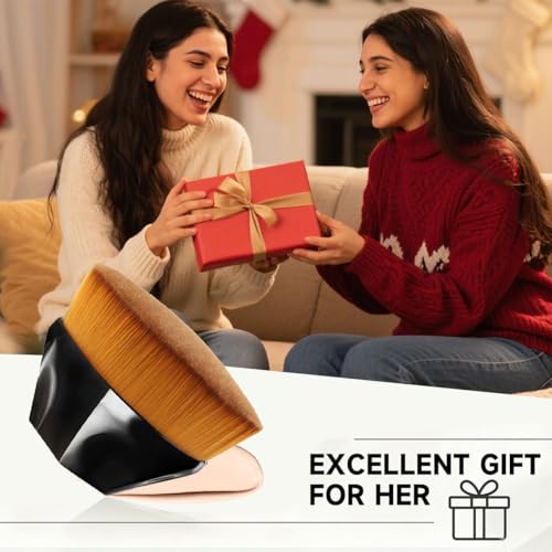 Flat Top Foundation Brush, Hexagon Kabuki Brush Face Blush Liquid Premium Makeup Powder Foundation Brush for Liquid,Cream ...