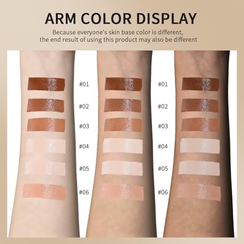 6 Colors Foundation Stick Beauty Balm Serum Boosted Skin Tinted Balm Concealer, Long-lasting Coverage, Even Skin Tone Port...