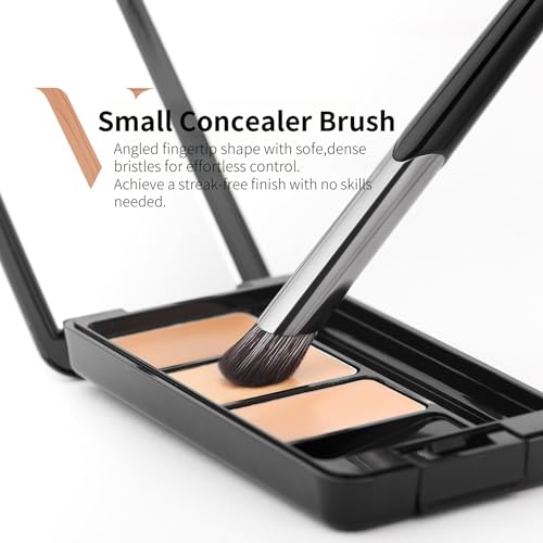 DUcare Nose Contour Brush, Angled Concealer Brush Under Eye, Small Under Eye Makeup Brush for Dark Circles Puffiness Puffy...