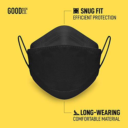 Good Mask Co. Good Comfort KN95 Face Mask, Disposable KN95 Face Mask, Folding, Filter Efficiency 95%, Comfortable Face Mas...