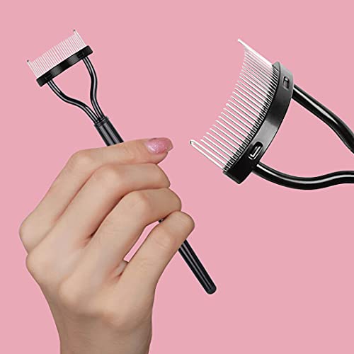 2Pcs Eyelash Separator, Eyelash Comb Lash Brush Separator, Lash Comb Eyelashes Curler Makeup Mascara Applicator, Eye Makeu...