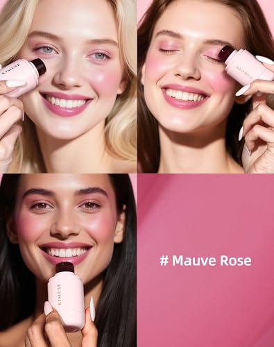 KIMUSE Jelly Cheek & Lip Tint, Watercolor Blush, Multi-Use Makeup, Tint for Cheeks, Lips & Eyes, Lightweight, Sheer & Buil...