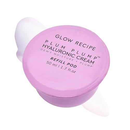 Glow Recipe Plum Plump Hyaluronic Acid Face Cream, Refill - Hydrating, Firming & Plumping Facial Moisturizer for Women & M...
