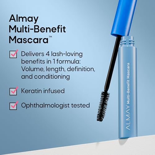 Almay Mascara, Volume, Length, Definition & Conditioning, Multi-Benefit Eye Makeup, Hypoallergenic and Fragrance-Free, 504...