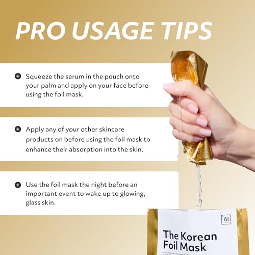 cocomintbeauty The Korean Foil Sheet Mask | Insulating Face Mask for Deep Absorption, NAD+, Collagen, PDRN, Firming, Elast...