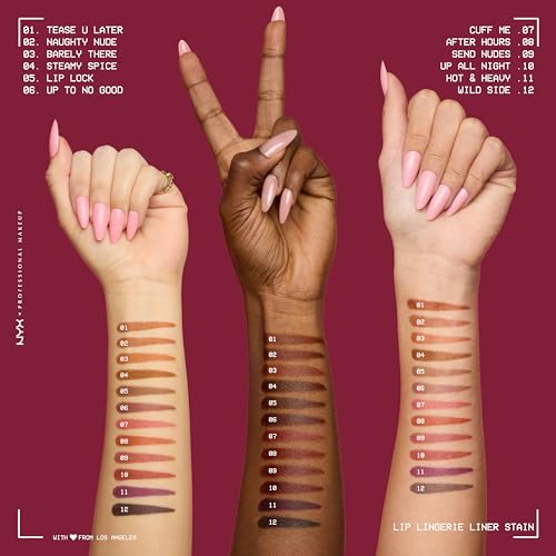 NYX PROFESSIONAL MAKEUP Lip Lingerie Liner Stain, Seamless Make Up with All-Day Stain, Waterproof Lip Stain Finish - Up To...