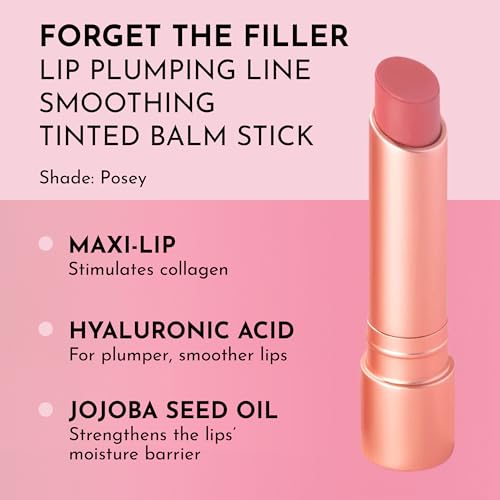 Lawless Forget the Filler Lip Plumping Line Smoothing Tinted Balm - Posey - Premium Tinted Lip Balm with Natural Ingredien...