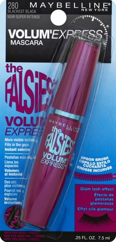 Maybelline Volum' Express Falsies Volumizing, Washable Mascara, Blackest Black, 1 Count