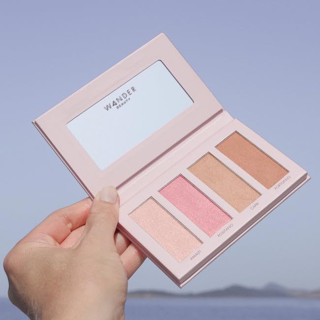 Wander Beauty Riviera Blush and Bronzer Palette, 4 Shades of Blush & Bronzer