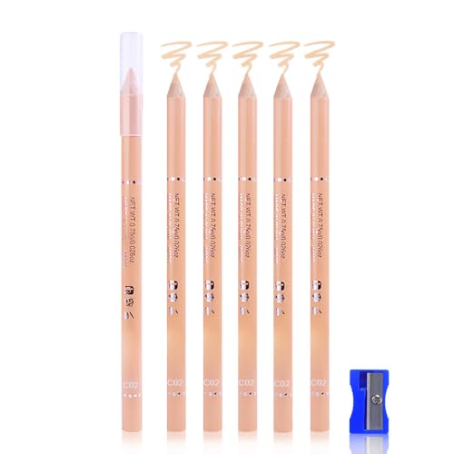 Multi-Use Concealer Sticks Contour Pencils, Light Medium Natural Beige Cream Eyeliner Pen, Matte Finish for Under Eye, Dar...
