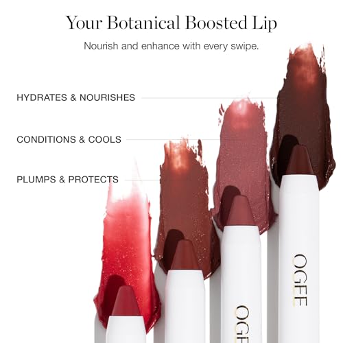 Ogee Tinted Sculpted Lip Oil - Lip Stain Made with 100% Organic Coconut Oil, Jojoba Oil, and Vitamin E - Best as Lip Balm,...