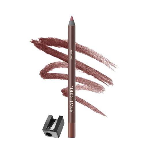 24HR Waterproof Eyeliner Pencil with Built-In Sharpener – Long Lasting, Smudge-Proof, Creamy Glide, Bold Pigment, Vegan & ...