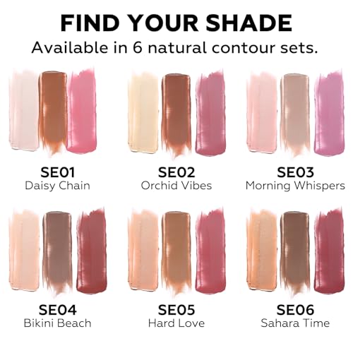 FOCALLURE 3 PCS Liquid Contour Stick,Moisturizing Highlighter,Blush and Bronzer,Silky Cream Contouring Pen with Soft Cushi...