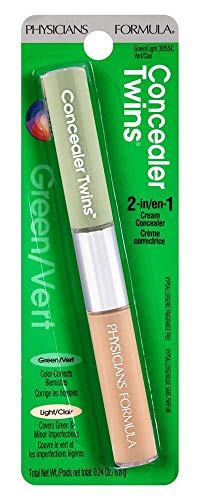 Physicians Formula Cream Dual-Ended Concealer Stick Green/Light, Neutralizing, Dark Circles, Scars, Blemishes, Eyes