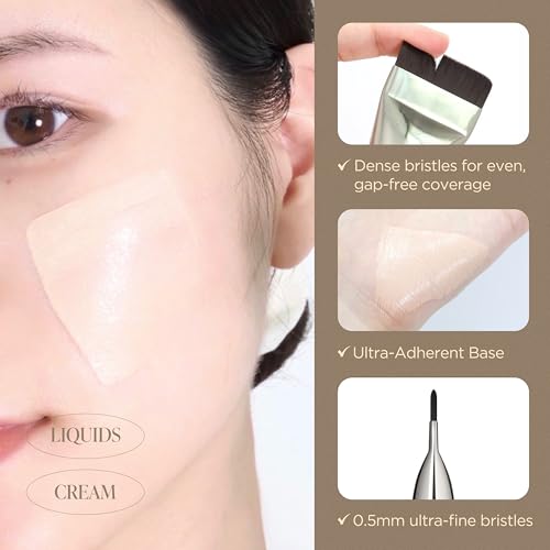 Piccasso Brush FB11 Spatula Brush – Professional Foundation Brush for Liquid Makeup, Flat and Soft Bristles for Seamless A...