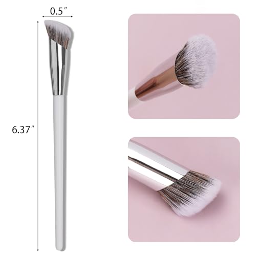 4 Pcs Under Eye Concealer Brushes, Soft Precision Nose Contour Brush Angled Concealer Makeup Brush
