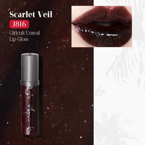 GIRLCULT Glass Shine Lip Gloss, Lightweight Hydrating Lip Oil, Jelly Texture, Long Lasting Non Sticky Lip Stain, Plumping ...